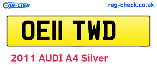 OE11TWD are the vehicle registration plates.