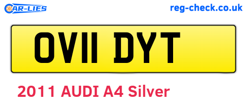OV11DYT are the vehicle registration plates.
