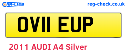 OV11EUP are the vehicle registration plates.
