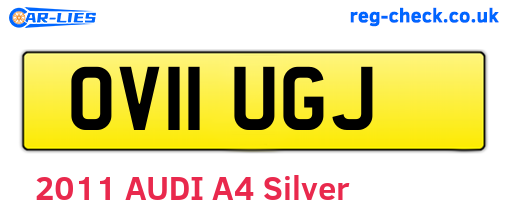 OV11UGJ are the vehicle registration plates.