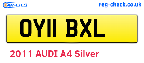 OY11BXL are the vehicle registration plates.