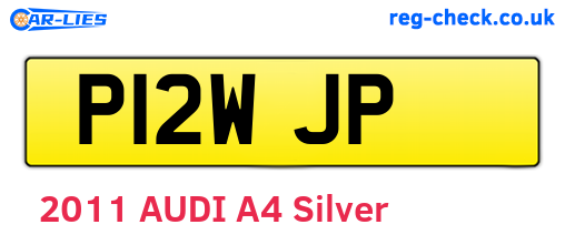 P12WJP are the vehicle registration plates.