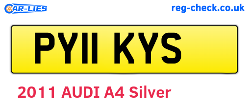 PY11KYS are the vehicle registration plates.