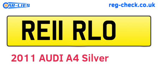 RE11RLO are the vehicle registration plates.