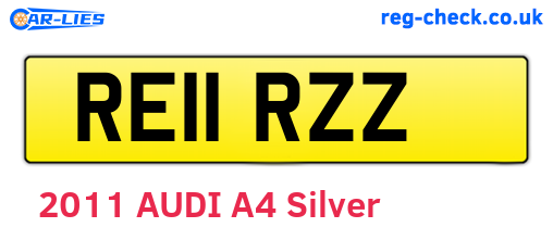 RE11RZZ are the vehicle registration plates.