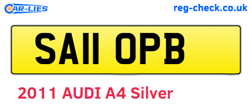 SA11OPB are the vehicle registration plates.
