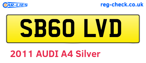 SB60LVD are the vehicle registration plates.