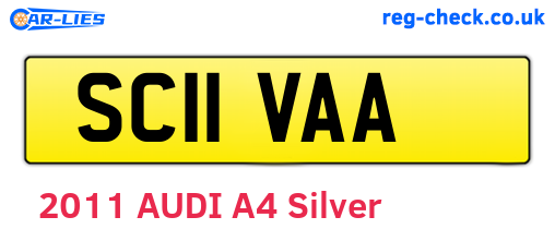 SC11VAA are the vehicle registration plates.