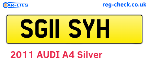 SG11SYH are the vehicle registration plates.