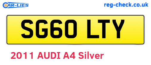SG60LTY are the vehicle registration plates.