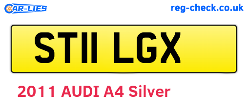 ST11LGX are the vehicle registration plates.
