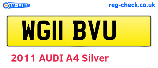WG11BVU are the vehicle registration plates.