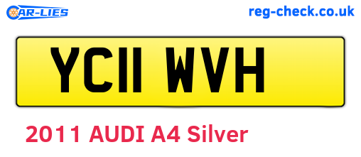 YC11WVH are the vehicle registration plates.