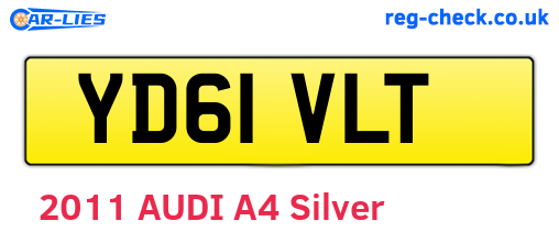 YD61VLT are the vehicle registration plates.