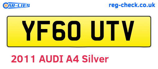 YF60UTV are the vehicle registration plates.