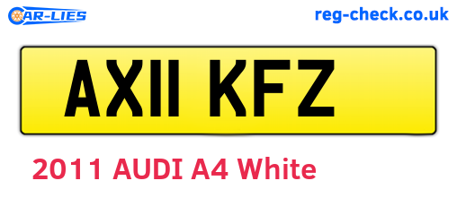 AX11KFZ are the vehicle registration plates.