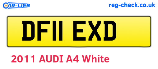 DF11EXD are the vehicle registration plates.
