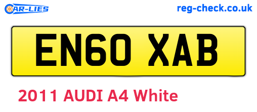 EN60XAB are the vehicle registration plates.