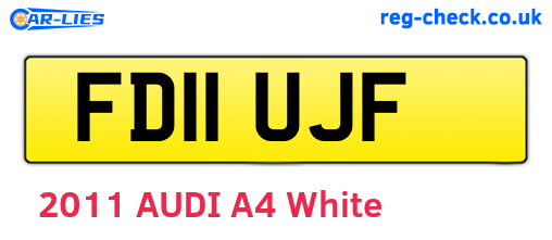 FD11UJF are the vehicle registration plates.