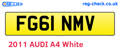 FG61NMV are the vehicle registration plates.