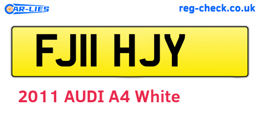 FJ11HJY are the vehicle registration plates.
