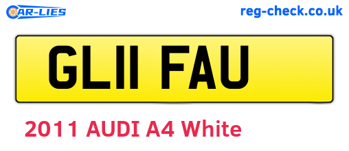 GL11FAU are the vehicle registration plates.