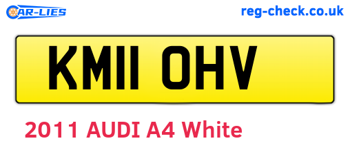 KM11OHV are the vehicle registration plates.