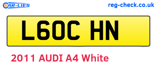 L60CHN are the vehicle registration plates.