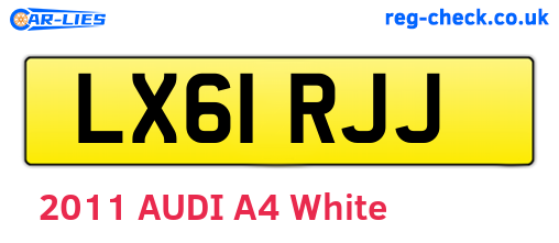 LX61RJJ are the vehicle registration plates.