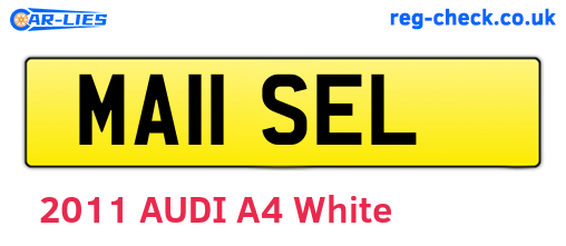 MA11SEL are the vehicle registration plates.