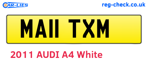 MA11TXM are the vehicle registration plates.