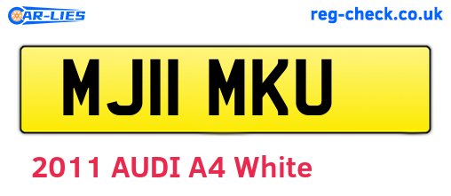 MJ11MKU are the vehicle registration plates.