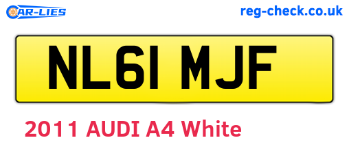 NL61MJF are the vehicle registration plates.