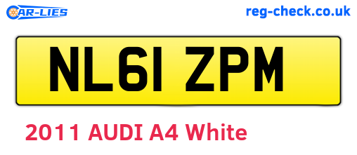 NL61ZPM are the vehicle registration plates.