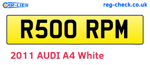 R500RPM are the vehicle registration plates.