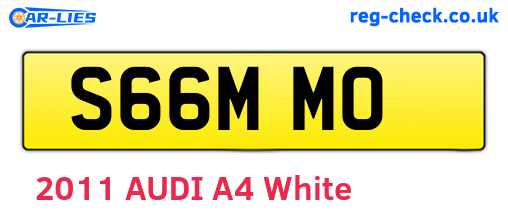 S66MMO are the vehicle registration plates.