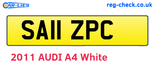 SA11ZPC are the vehicle registration plates.