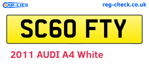 SC60FTY are the vehicle registration plates.