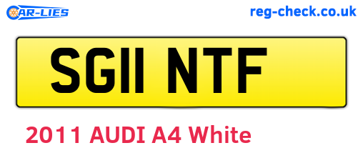 SG11NTF are the vehicle registration plates.