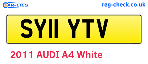 SY11YTV are the vehicle registration plates.