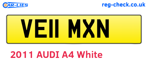 VE11MXN are the vehicle registration plates.