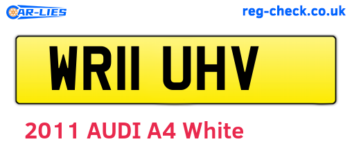 WR11UHV are the vehicle registration plates.