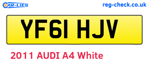 YF61HJV are the vehicle registration plates.
