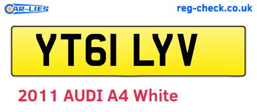 YT61LYV are the vehicle registration plates.