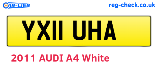 YX11UHA are the vehicle registration plates.