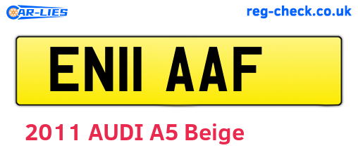 EN11AAF are the vehicle registration plates.