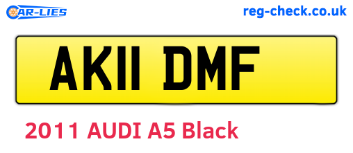 AK11DMF are the vehicle registration plates.