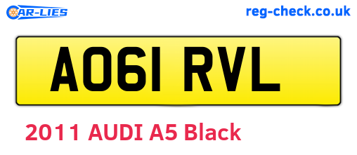 AO61RVL are the vehicle registration plates.