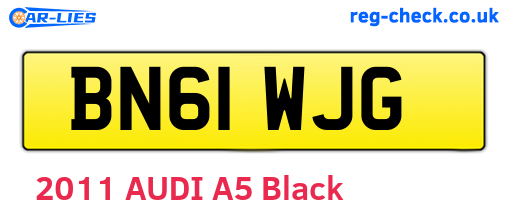 BN61WJG are the vehicle registration plates.