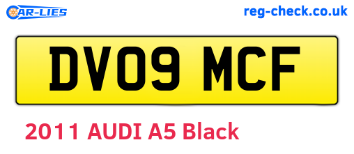 DV09MCF are the vehicle registration plates.